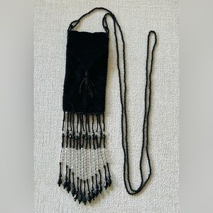 Vintage Velvet Pouch With Bead Details